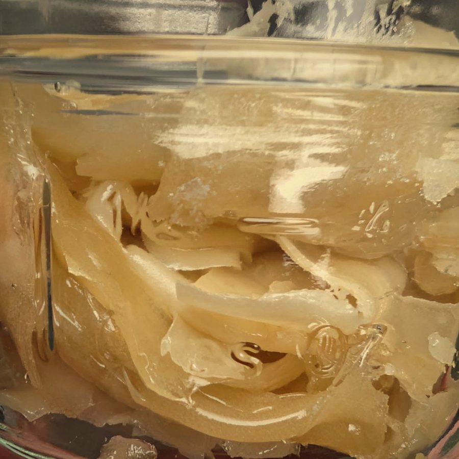 Chile Verde — fresh-press rosin ribbons in the jar