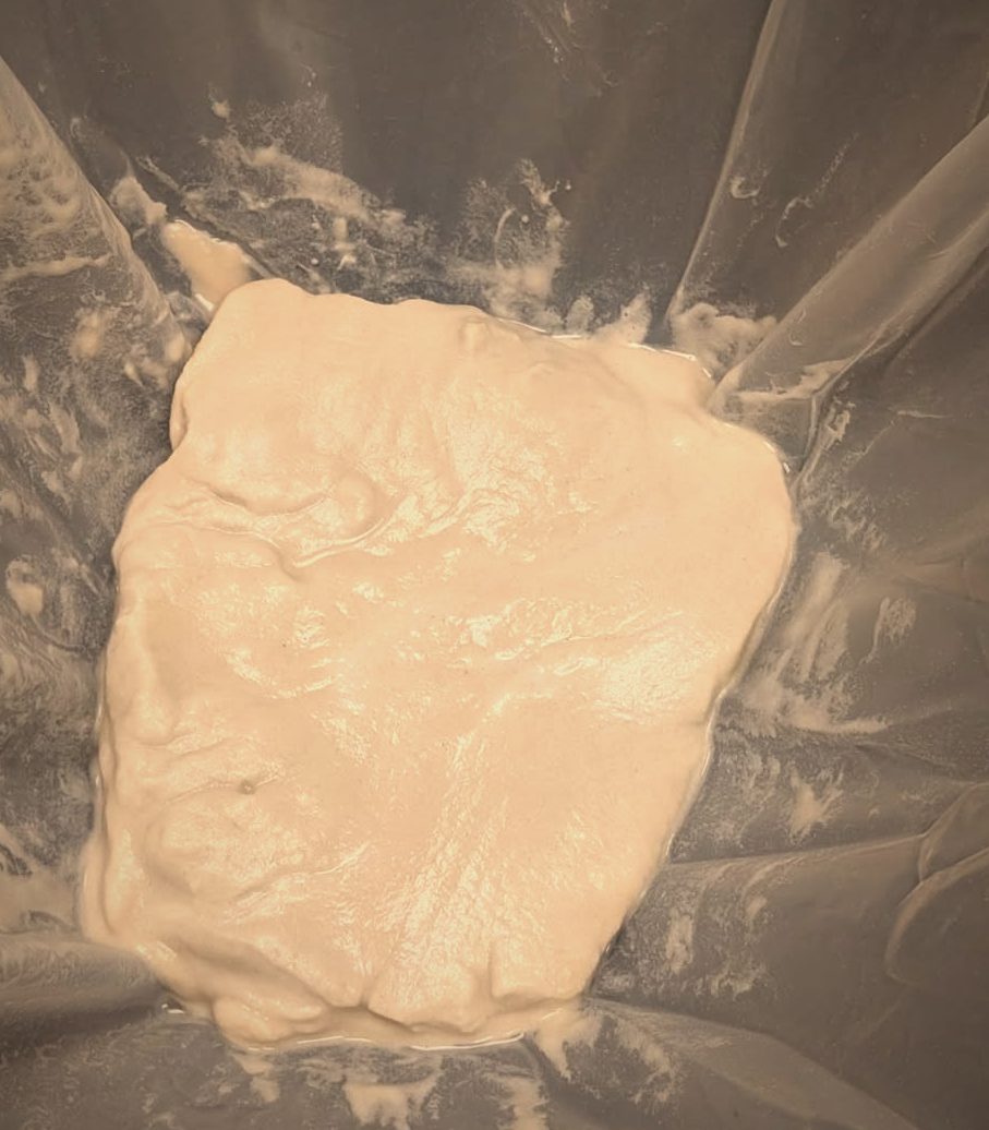 Fresh ice-water hash collected in the wash bag